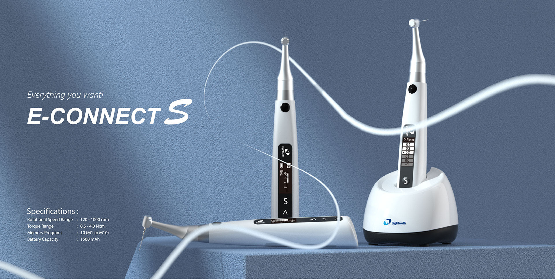 E-connect S-Endomotor with Built-in Apex Locator