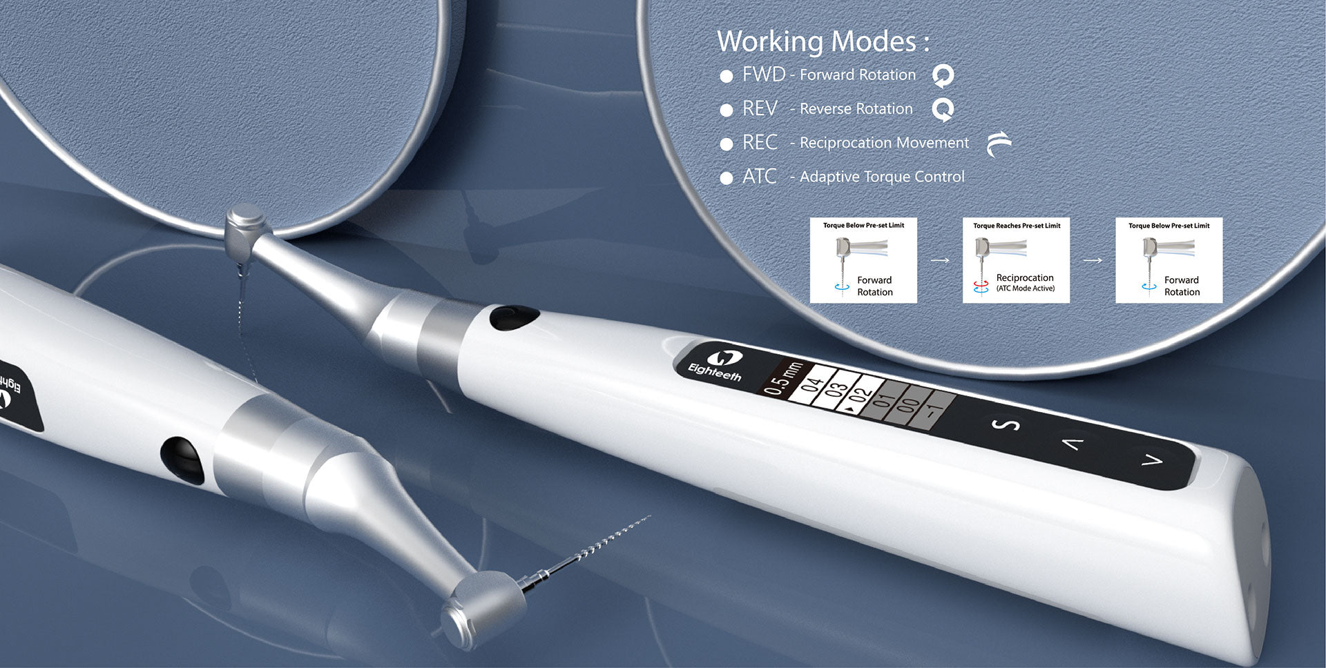 E-connect S-Endomotor with Built-in Apex Locator